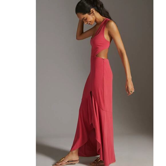 New Anthropologie Maeve Open-Back Knit Maxi Dress $170 XXS 2XS Red - Picture 4 of 6